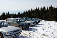 Subaru na sněhu